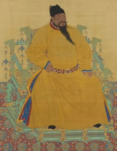 Yongle Emperor palace portrait on a hanging scroll