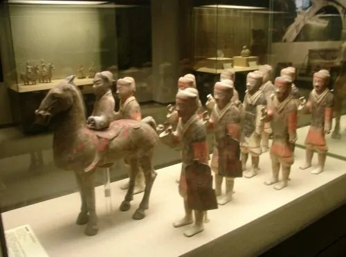 Chinese ceramic statues of cavalry and infantry
