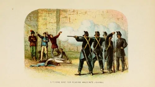 Citizens shot for reading Mazzini Journals