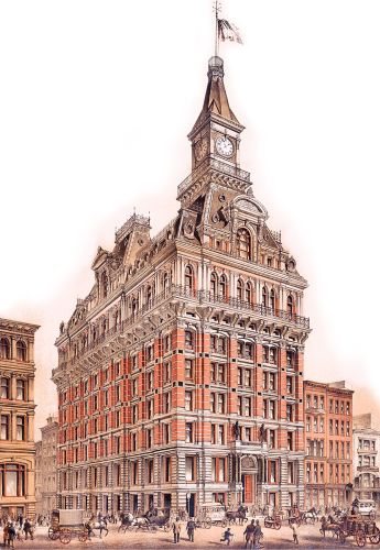 Western Union Telegraph Building, lithograph