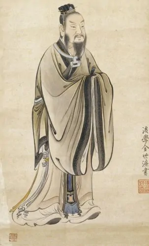 Painting of Mencius by Kanō Sansetsu (1632)