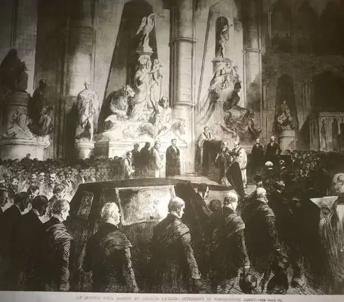 Dickens’s funeral re-imagined in The Penny Illustrated Paper, 18 June 1870