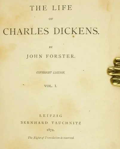 Title page for John Forster’s Life of Charles Dickens