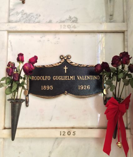 Rudolph Valentino's crypt at Hollywood Forever Cemetery