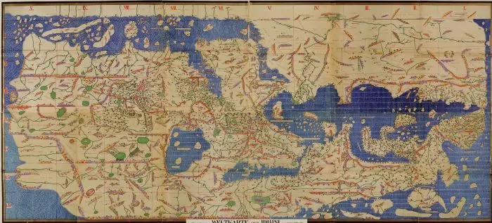 The Tabula Rogeriana, drawn by Al-Idrisi for Roger II of Sicily in 1154, was one of the most advanced world maps of its era
