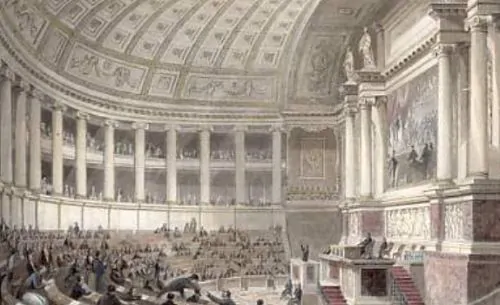 The Chamber of Deputies of France at the Palais Bourbon