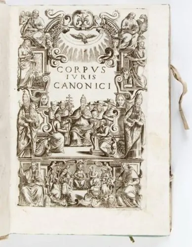 The Corpus Juris Canonici, the fundamental collection of Catholic canon law for over 750 years