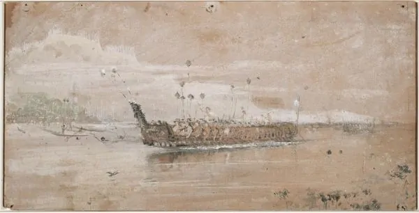 Ngāpuhi chief Hongi Hika returning from raid to Bay of Islands during the Musket wars