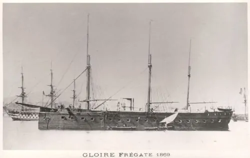 Gloire anchored, 1869