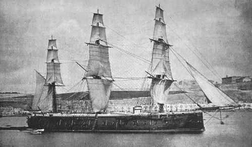 Royal Oak In Grand Harbour circa 1867 after being re-armed