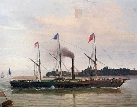 Normandie making the Le Havre-Honfleur crossing in 1837