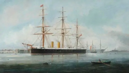 HMS Hercules painted by Henry J. Morgan in 1869