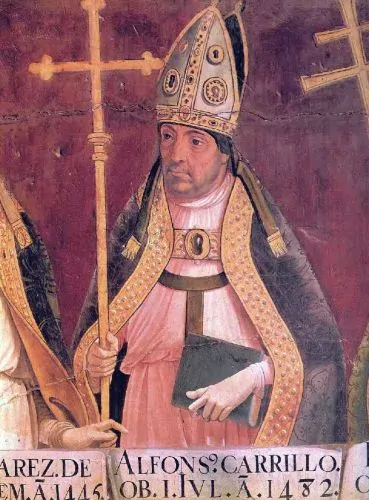 Mural painting of Archbishop Carrillo, by Juan de Borgoña, Chapter House of the Cathedral of Toledo, 1508