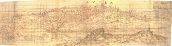 View of the city of Ávila, as drawn by Anton van den Wyngaerde in 1570