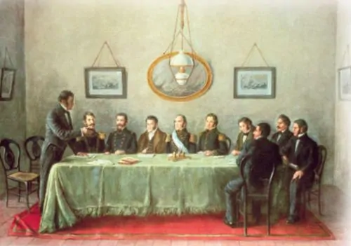 San Nicolás Agreement signing in 1852
