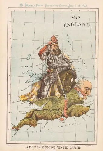 When Gladstone’s Liberals Ran against Gladstone: The Irish Home Rule Split of 1886 6 This map, named "Modern St. George and The Dragon", satirises the Irish Home Rule crisis of 1886 and appeared two years later in the Conservative St Stephen's Review