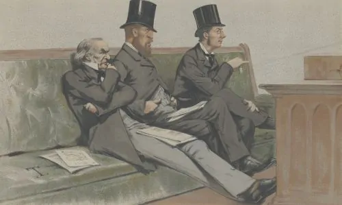 When Gladstone’s Liberals Ran against Gladstone: The Irish Home Rule Split of 1886 7 William Ewart Gladstone, Lord Hartington, and John Chamberlain as depicted in Vanity Fair, 6 July 1880