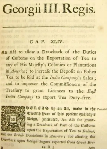 Tea Act announcement