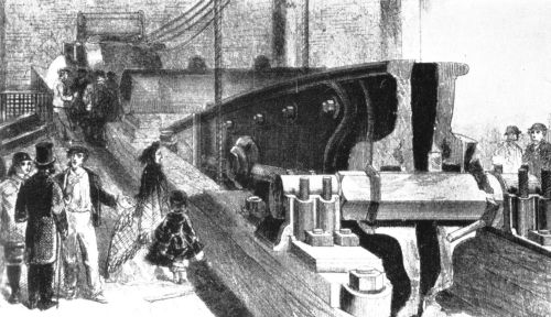 Drawing of the fractured cast iron beam at Hartley Colliery