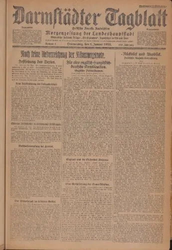 1921 issue of Darmstädter Tagblatt