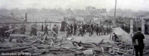 Damage after the Oppau explosion