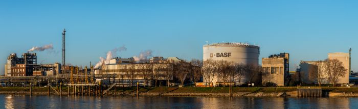 Northern part of the BASF site today in Ludwigshafen, Germany