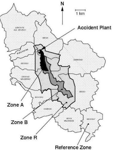 Seveso disaster zones