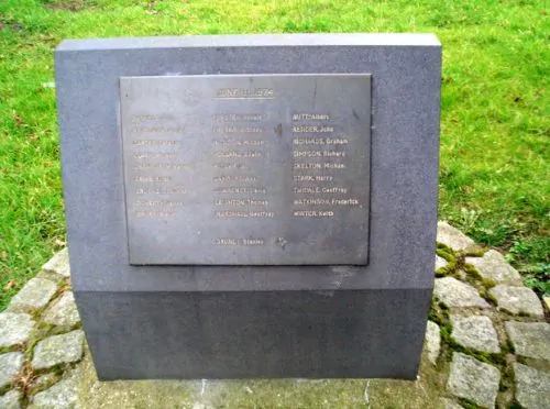 Memorial to those who died in the disaster at Flixborough in Britain in 1974