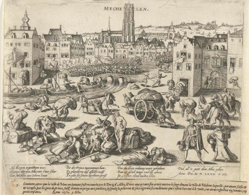 The sacking and looting of Mechelen by Spanish troops, October 2, 1572