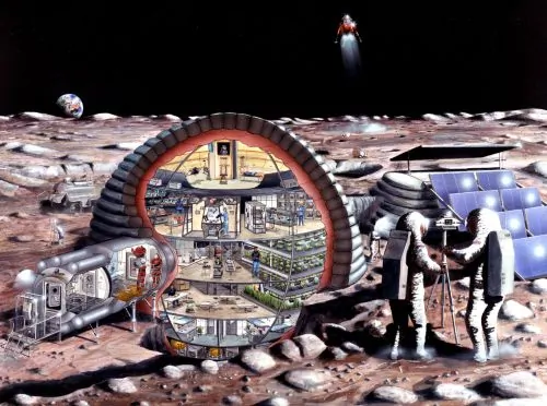 Inflatable module for lunar base