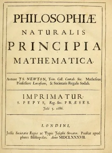 Title page of Isaac Newton's Principia, first edition (1687)