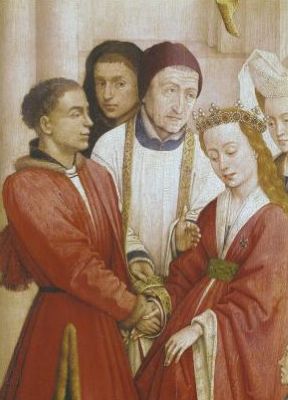 Matrimony, The Seven Sacraments, Rogier van der Weyden, c. 1445