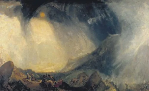 The material of legend: in Snow Storm: Hannibal and his Army Crossing the Alps (1812) J. M. W. Turner