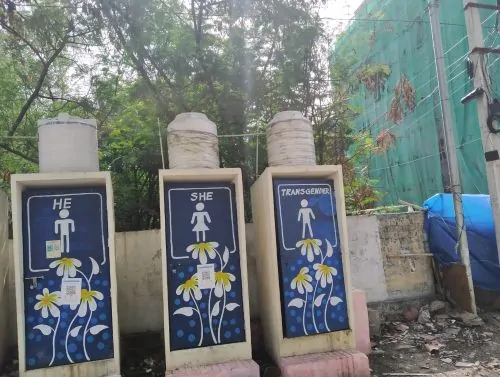 Male, female and hijra public toilets in India