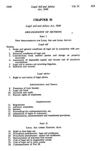 Chapter 51 of the Legal Aid and Advice Act 1949